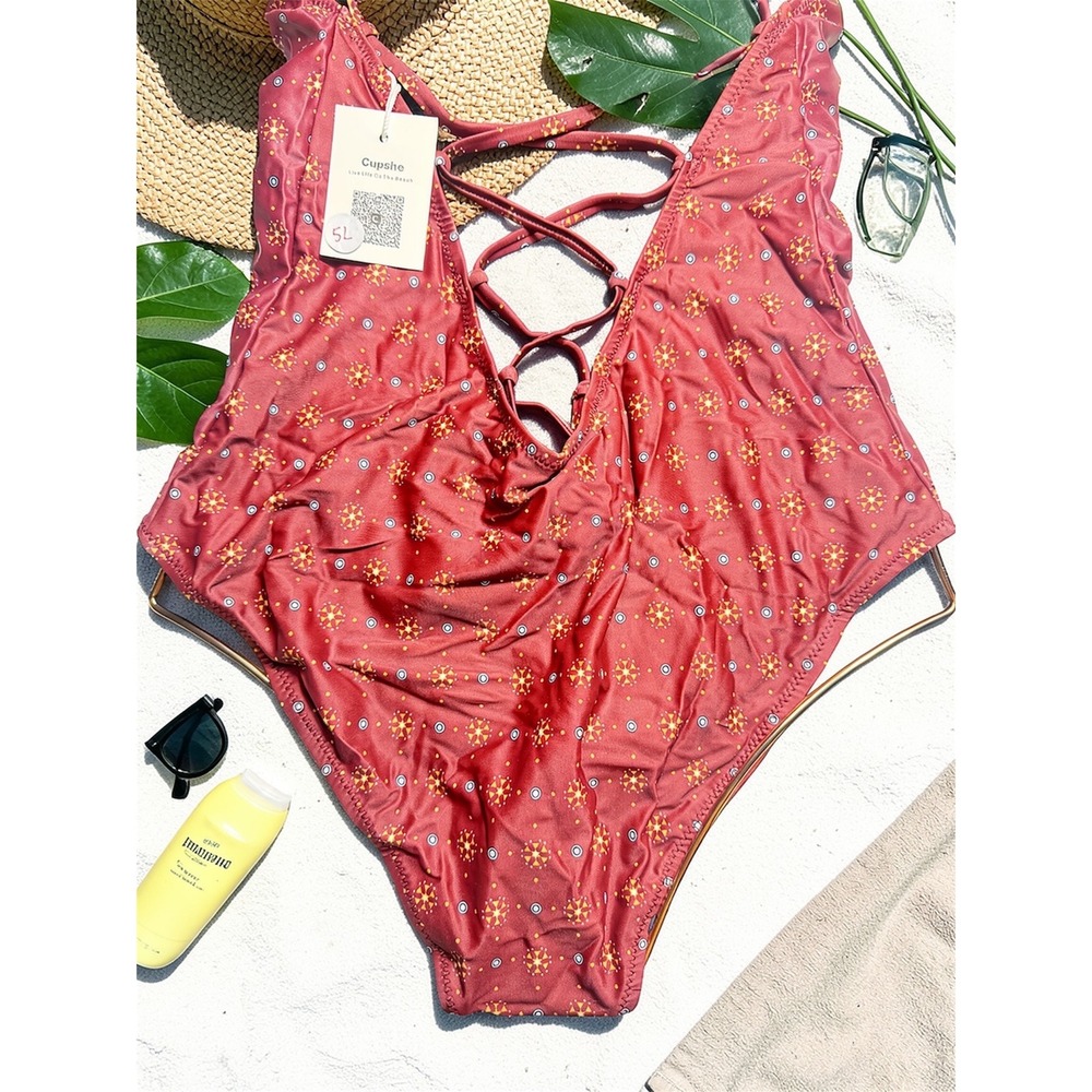 CUPSHE Boho Print One Piece Swimsuit | NWT – SIZE L - Picture 9 of 11